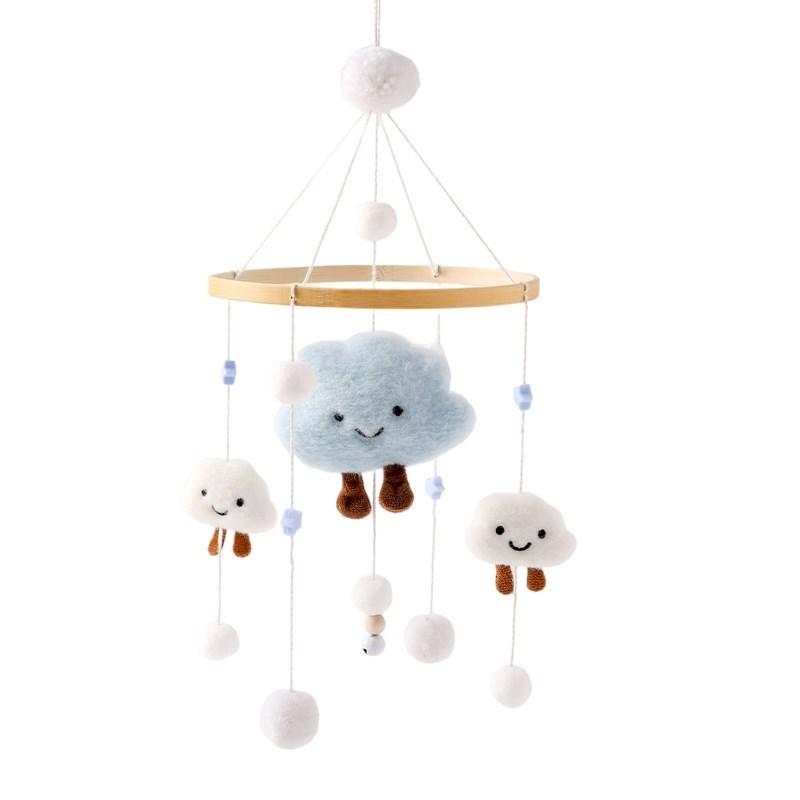 Baby Wolke Rasseln Krippe Mobiles Spielzeug 0-12 Monate Glocke Musical Box Neugeborenen Bett Glocke Kleinkind Rasseln Karussell Für Musical spielzeug Geschenk