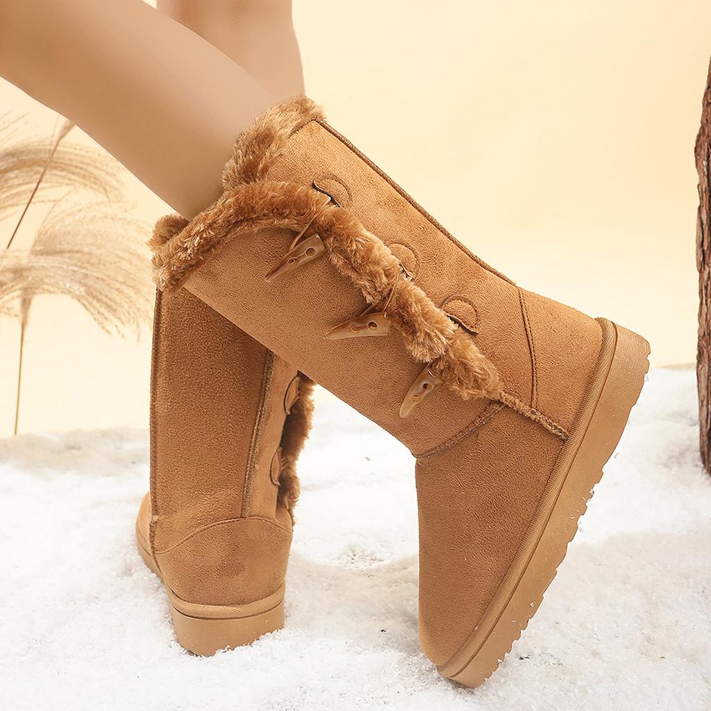 Fashion 2025 Autumn/Winter Women's Fashionable Thickened Warm Cotton Shoes Thick Bottomed Snow Cotton Boots for Women