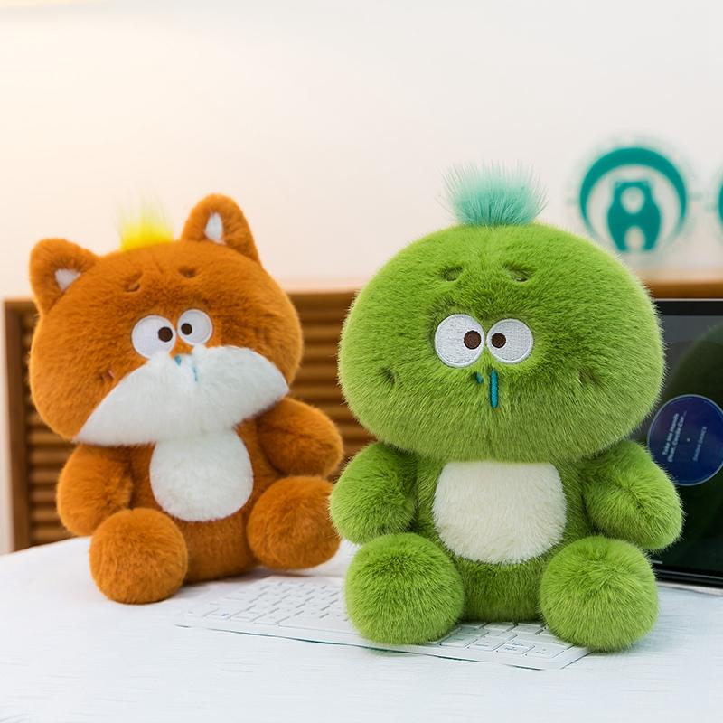 22CM Cute Animal Plush Toy Children Cute Turtle Fox Companion Doll Birthday Christmas Gifts Soft Sleeping Companion Kawaii