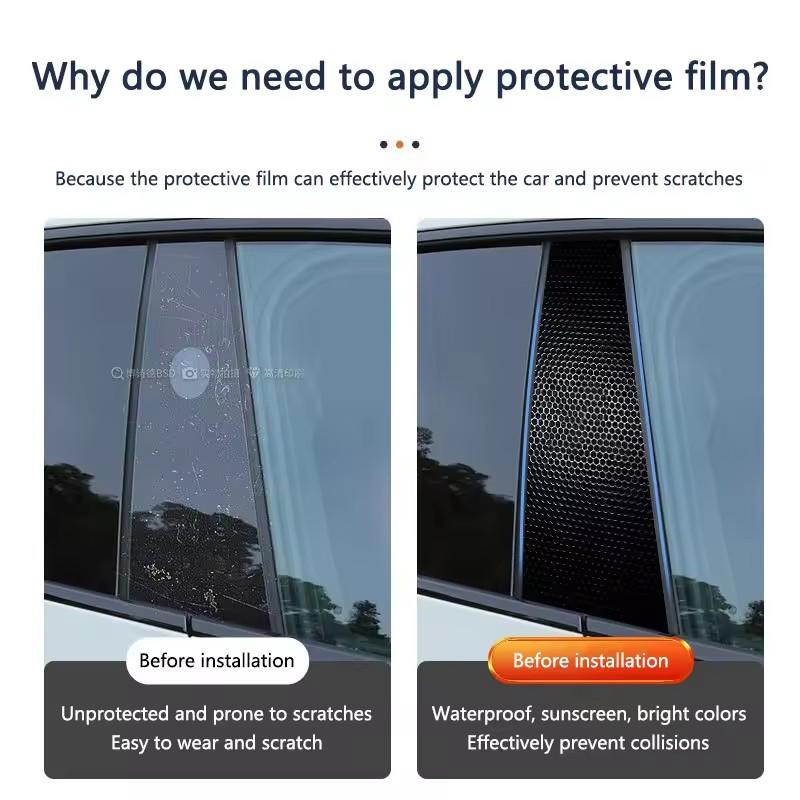 2Pcs Car B-pillar Sticker for Jeep Grand Cherokee Wrangler JK Gladiator Compass Renegade Door Center Pillar Anti-Scratch Decals ALX1