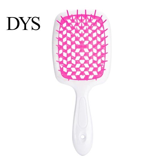 Ergonomic Grip Hair Brush Detangling Hollow Handle Scalp Massage Women Girls Wet Mesh Design Dry Long Curly Fluffy Styling Comb Hairdressing Tool And