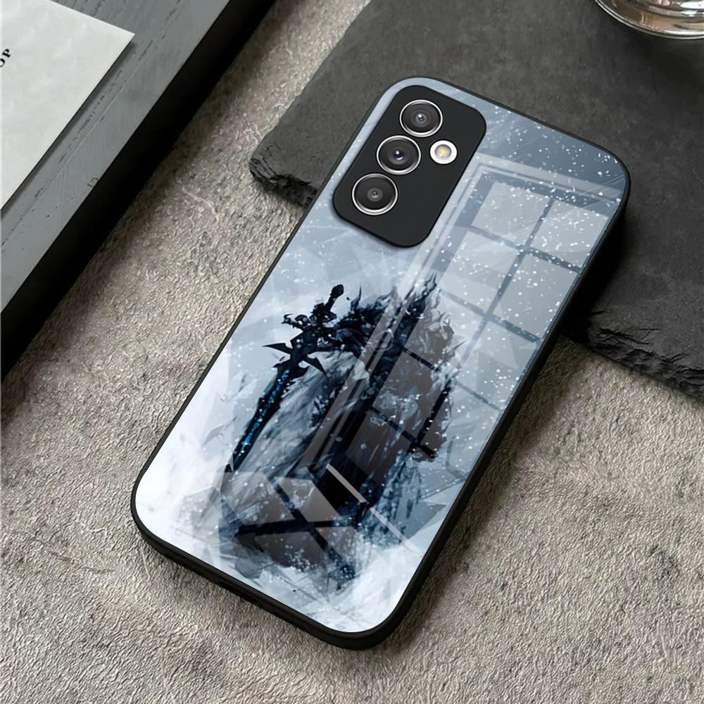 

World of Warcraft Lich King Phone Case for S24 Ultra Samsung S23 S22 S20 Fe S21 Plus Galaxy A54 A34 A24 A53 M54 Note 20 Glass Co Samsung s23