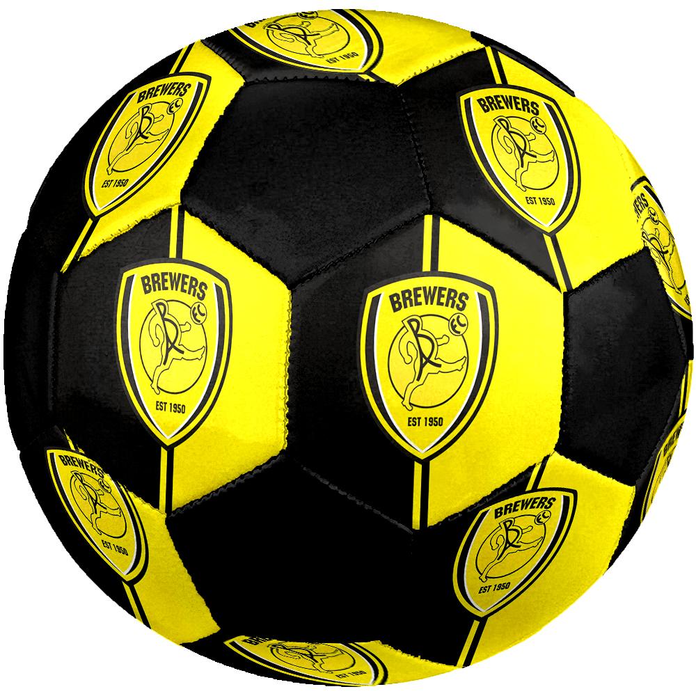 SIZE 5 Burton Albion FC Soccer Ball Colorful All Ages Machine Stitched PVC Competition Ready Durable High-Bounce