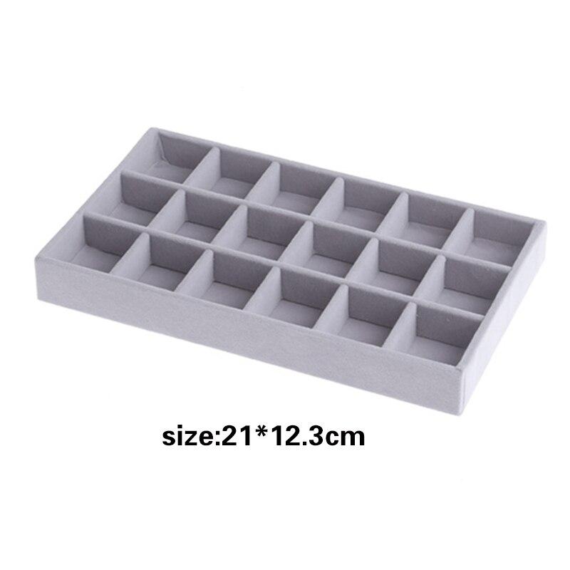 Moda Przenośny Aksamitna Biżuteria Pierścionek Wyświetlacz Biżuterii Organizator Box Tacy Uchwyt Kolczyk Biżuteria Storage Case Showcase