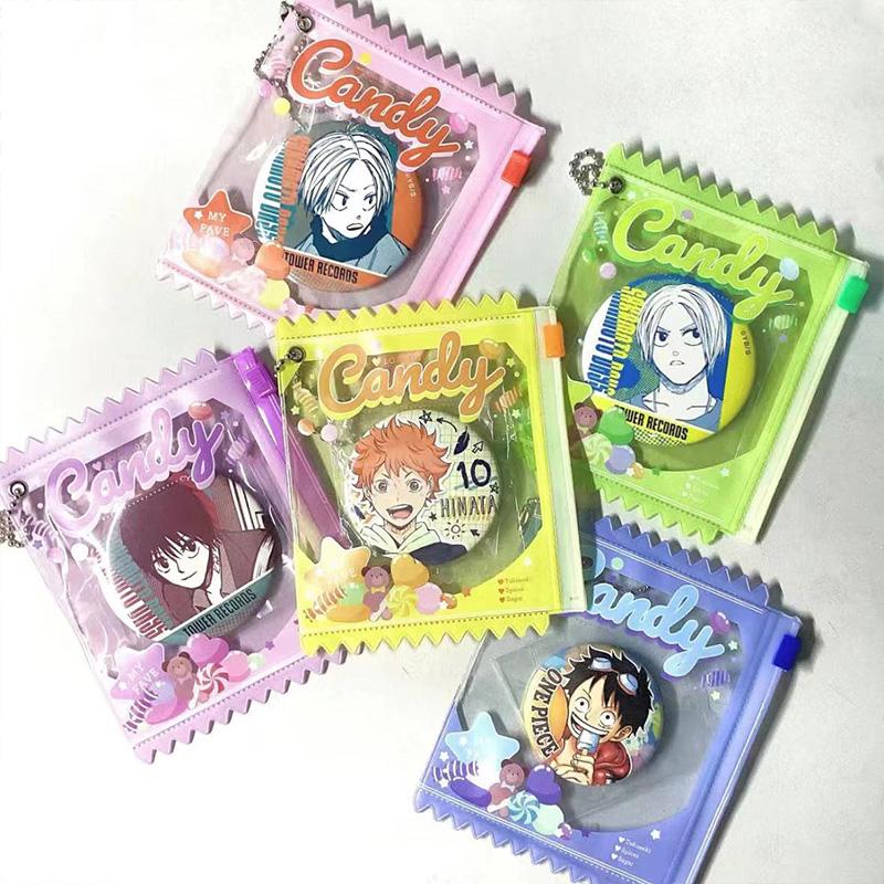 Cute Cartoon Ita Bag Pins Badge Protector Case for 58mm 75mm Anime Badges Display Bag Accessories Pin Case Animation Products