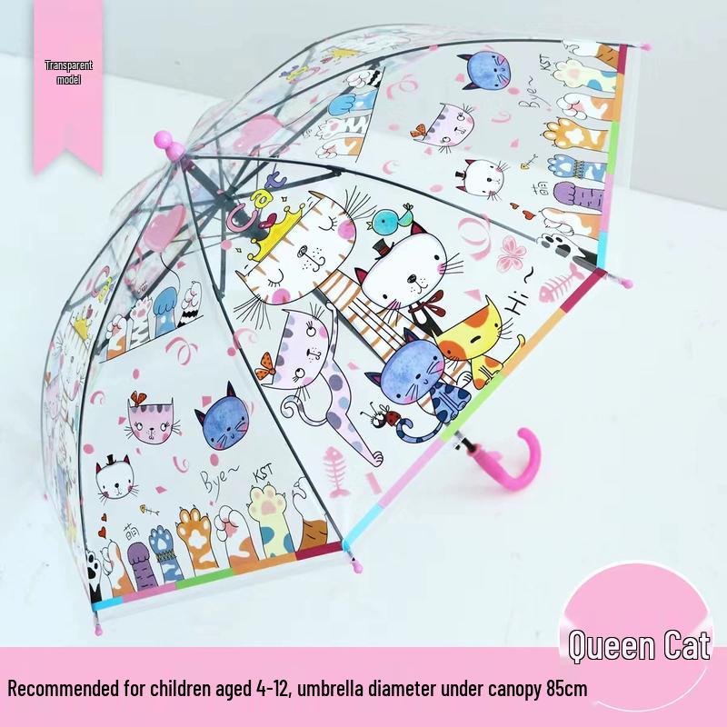 

Nanjiao Kids Cartoon Cat Dog Long Handle Umbrella