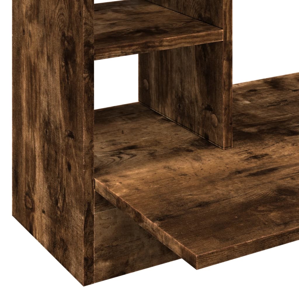 Wall Mounted Desk In Smoked Oak Finish 105 X 48 X 75 Cm Particleboard