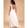 Foreign Trade Lu's Light Wedding Dress Fashion Lace Backless Slimming Lace Split Chiffon Vacation Elegant Simple Dress