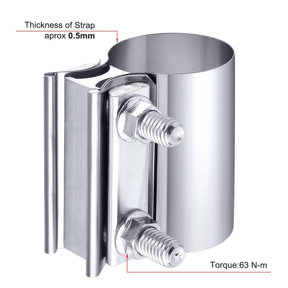 Car exhaust pipe clamp 50-100mm Stainless Steel Heavy Duty Exhaust Coupler Muffler Clamp Automotive Replacement Exhaust Clamps