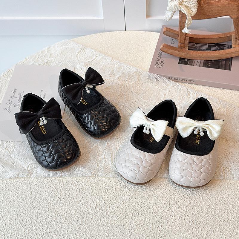 Girls' Princess Leather Shoes - 2025 Spring/Autumn Soft Sole Dance Flats