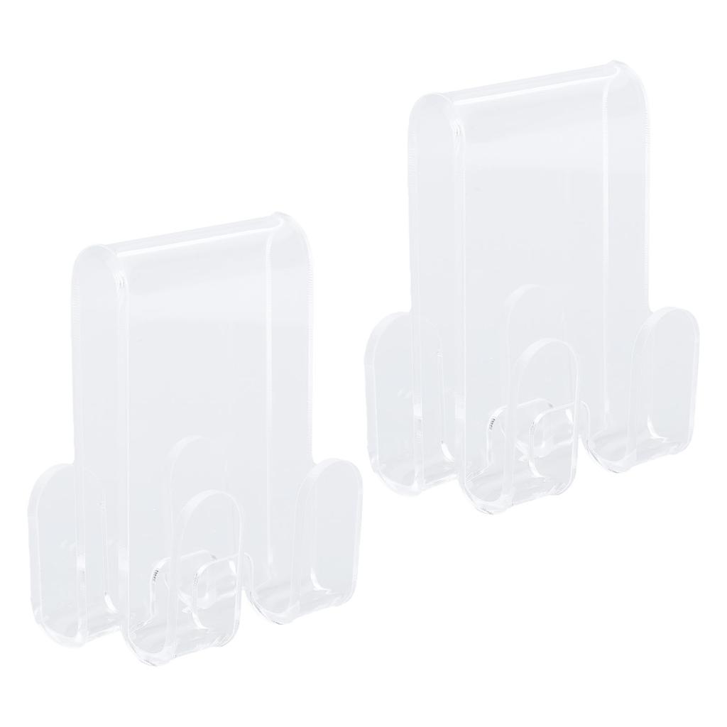 2PCS Shower Frameless Glass Door Hook Acrylic Multifunctional Double Sided Over Door Hanger for