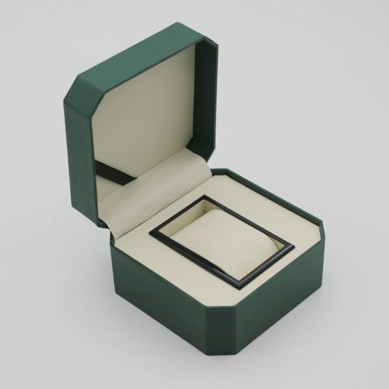 Rounded Corner PU Leather Single Watch Storage Box with Threaded Flip Cover