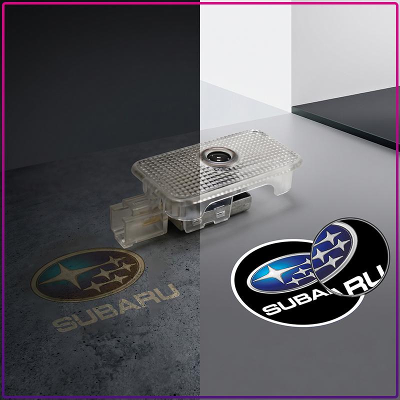 2 Stück Auto Tür Willkommenslicht LED Projektorlampe Geister Schatten Für Subaru Forester SG5 SH SJ Impreza XV Legacy Outback WRX STI GC8 Tribeca