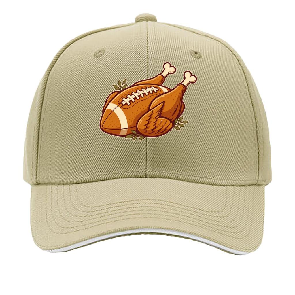 Thanksgiving Football Feast Mascot G Sandwich Baseball Cap Sun Cap Outdoor Workouts Hat
