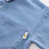 Höst Boutique Barnkläder Baby Pojkkläder Stickad Ärmlös Väst + Denimskjortor + Byxor 3 st Pojkoutfitset