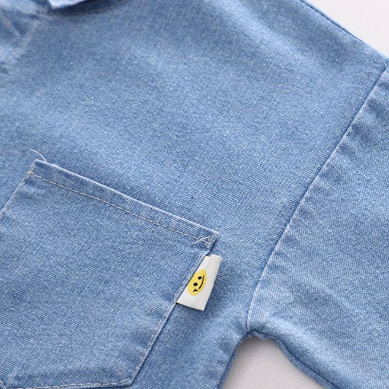 Höst Boutique Barnkläder Baby Pojkkläder Stickad Ärmlös Väst + Denimskjortor + Byxor 3 st Pojkoutfitset