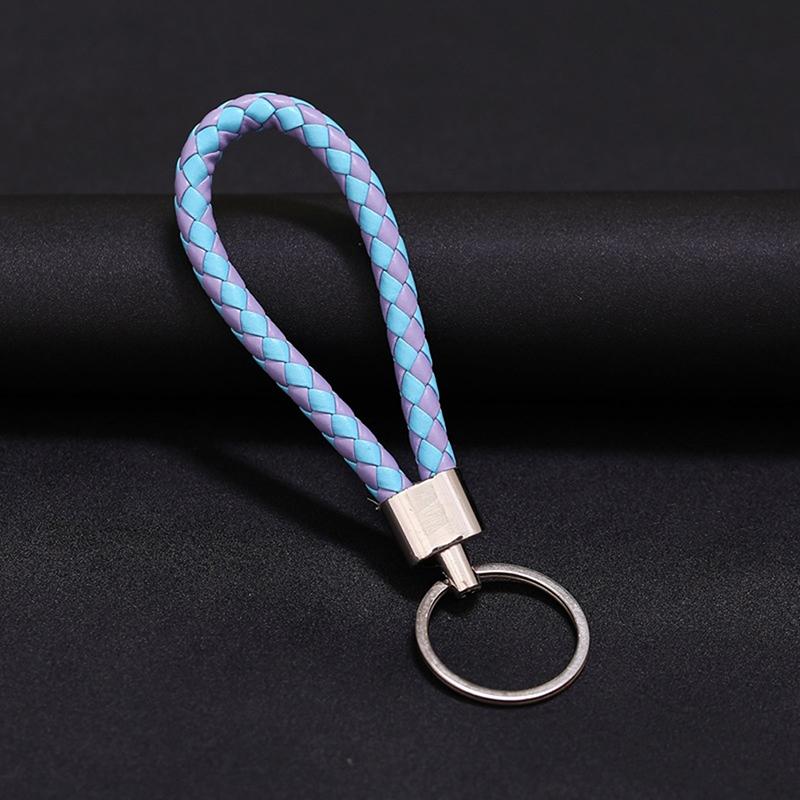 Handmade Leather Rope Keychain Car Key Chain Bag Pendant Accessories