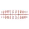 Nail art piece Wearable long 3D flower nude white French wearing nail Gentle white fake nail patch