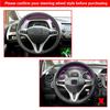 Black+Red Steering Wheel Leather Cover For Honda Civic 8th MK8 2005 - 2011 SUEDE