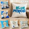 B-Blue P-Period Cushion Cover Soft Plush Fabric Double-Sided Printed Sofa Cushion Cover For All Seasons Home Decor Gift