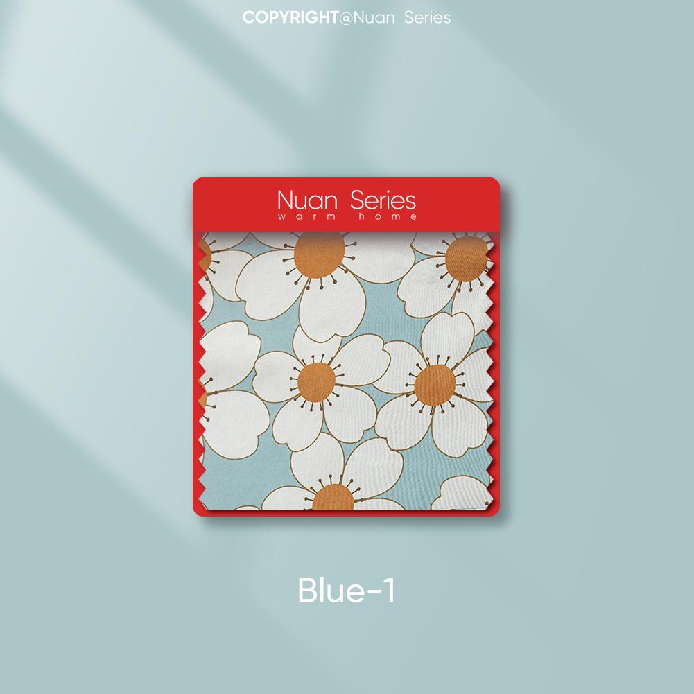 

1 шт. Серия Nuan Занавески в европейском деревенском стиле со свежим принтом маргариток Полностью светонепроницаемые шторы для спальни, гостиной, балкона, окна для домашнего декора W100cm x L130cm синий