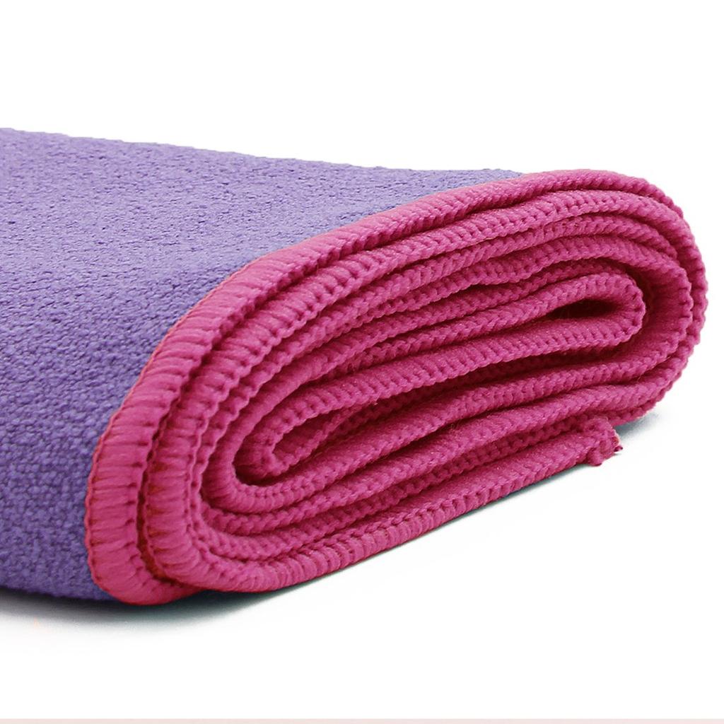5BILLION Yoga Towel Fiber Hot Yoga Super Quick Drying Free Carry Bag Anti-Slip Ultra-Fine - 18361cm Towel, Absorbent, Washable, - (PURPLE)