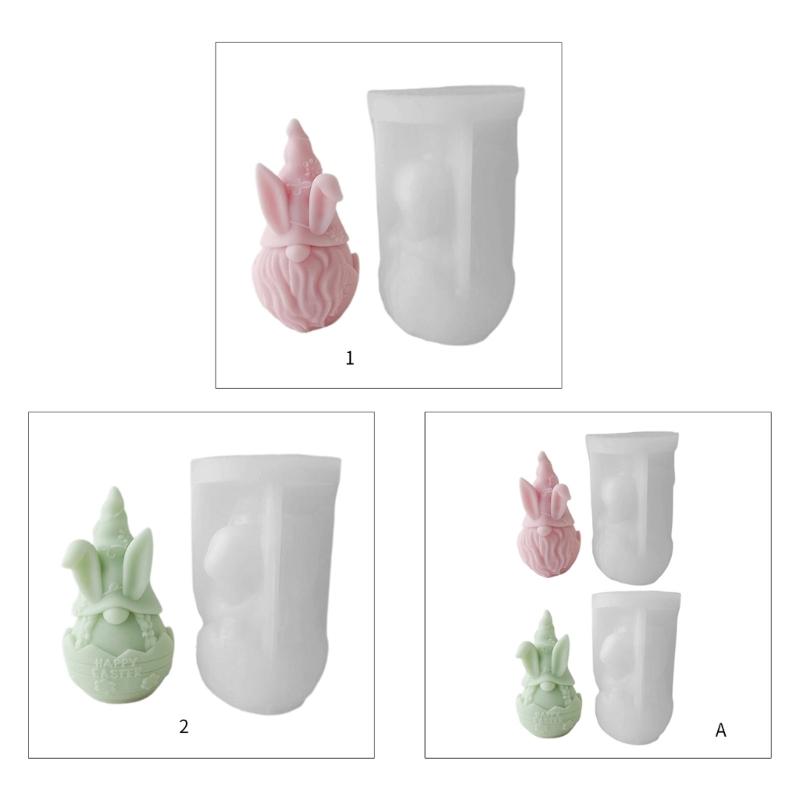 Faceless Dwarf Shape Silicone Molds DIY Crafts Plaster Mold Handmade Scented Candle Soap Table Ornament Mould Non-stick