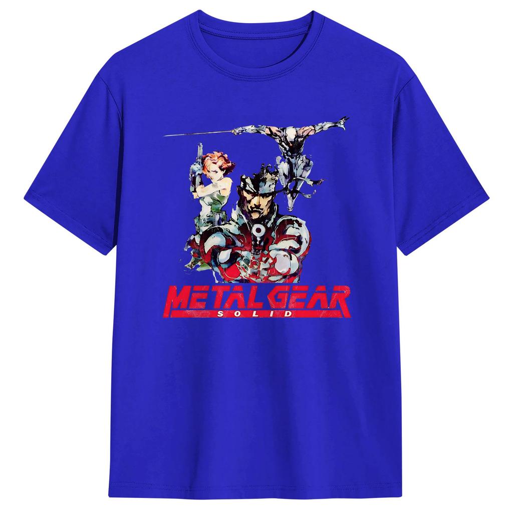 Retro Metal Gear Solid TShirts Men  Funny Cotton Tee Shirt Crew Neck Short Sleeve T Shirt Classic Tops