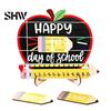 Academic Year Commemorative Board First Day of School Chalkboard Sign, Reusable Wooden Milestone Board, Tabletop Decor for Classroom Memories Back to