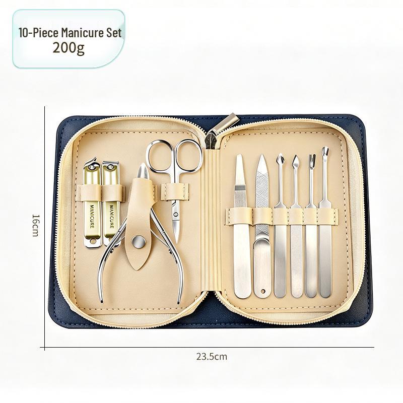 Tagliaunghie e Set Manicure Portatile Premium con Custodia in Pelle