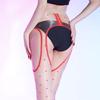 Sexy Aurora Heart Polka Dot Stockings Glossy Ultra-Thin Silky Four-Way Crotchless Erotic No-Take-Off Hollow Out Suspender Black