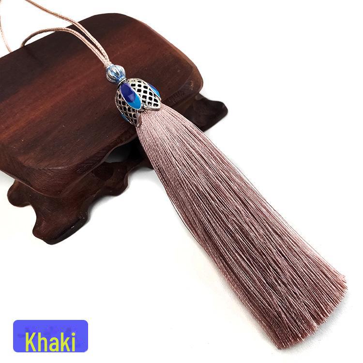 Cloisonné Blue Tassel Crown & Bookmark Accessory