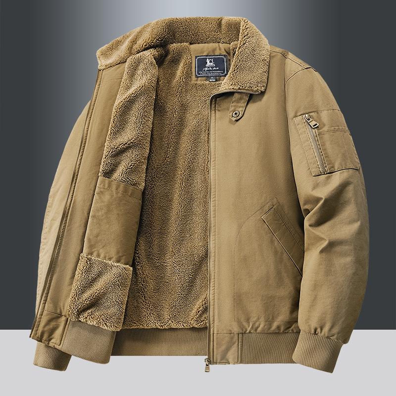New men's tooling top casual cotton clothes piled thickened thermal jacket jacket