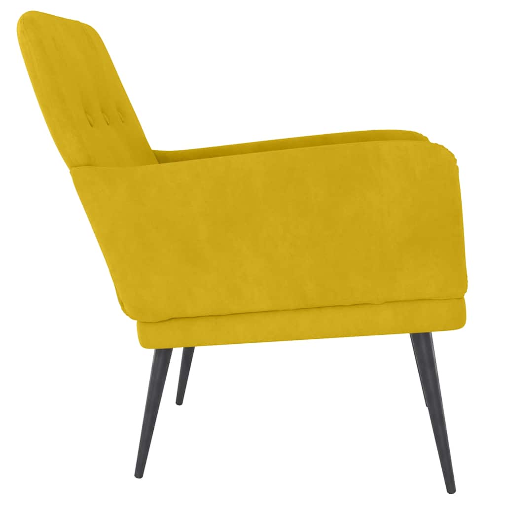Yellow Armchair 62 x 79 x 79 cm Velvet