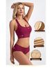 Plus Size Women's Sports Yoga Bra & Brief Set - Sexy, Wireless, Beautiful Back Design