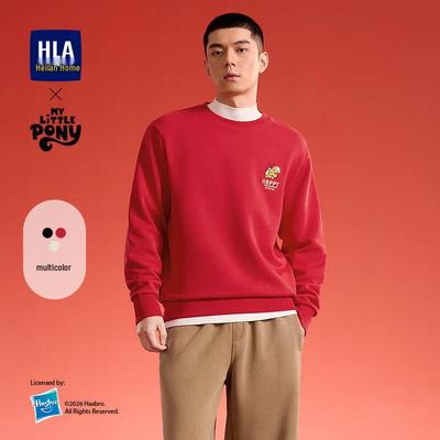 HLA Men's My Little Pony Embroidered Round Neck Sweatshirt