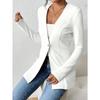 DAFIFY Women's Fashion Casual Solid Color Print Autumn Winter Long Sleeve Jackets & Coats