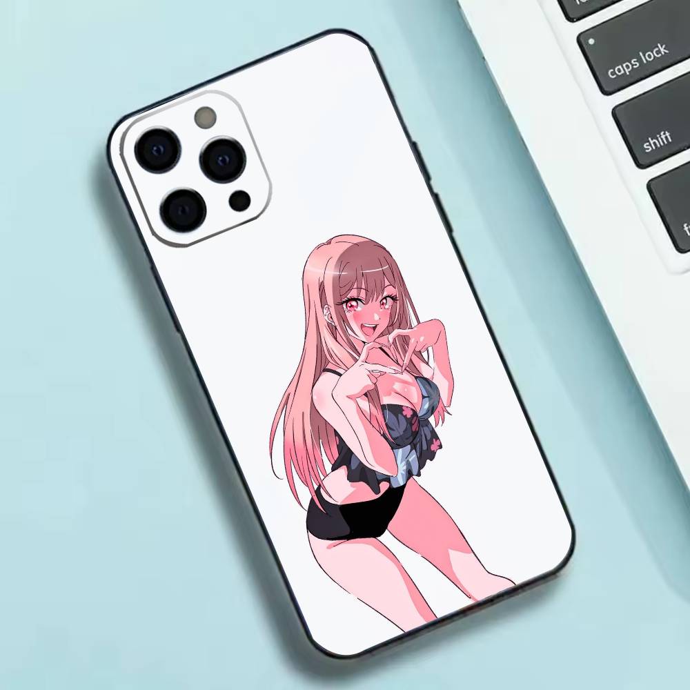 M-My Dress-Up Darling Phone Case For iPhone 17,16,15,14,13,12,11 X XR Plus,Soft Silicone Black Cover