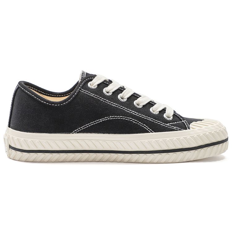 MLB Playball Origin Comfortable Versatile Non-Slip Wear-Resistant Low-Top Canvas Shoes Unisex Sneaker Black 3ACVVA11N-50BKS