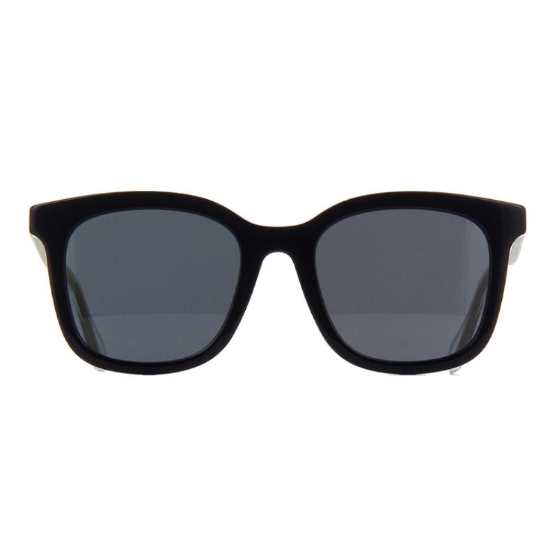 Gucci Elegant Statement Plate Frame Square Sunglasses Men's Black