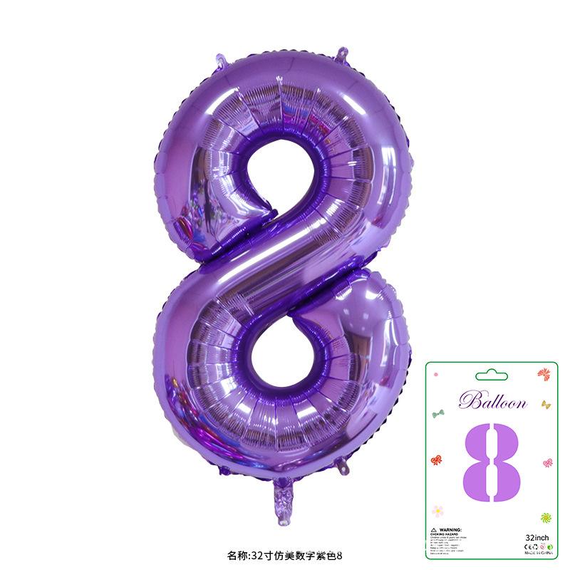 Halloween Decorations Birthday Balloon Set Music Girl Number Aluminum Ballons Kids Cosplay Party Supplies Gift Favor Decor