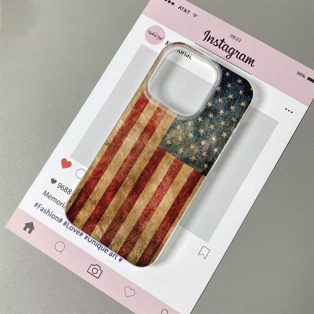 USA & UK Flaggen Handyhülle für iPhone 17 16 15 14 Plus 13 12 11 Pro Max Vintage Amerikanische Flagge Glitzer Union Jack Stoßfeste Hülle For iPhone X XS