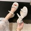 Fashion Summer Thick Heel Women Slippers Elegant Open Toe Dress Slides Ladies Concise Dancing Party Prom Shoes Claquettes Femmes Luxe