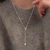 S925 Sterling Silver Zirconia Diamond Necklace for Women - Light Luxury Korean Style Clavicle Chain, Cute & High-End Fashion Accessory