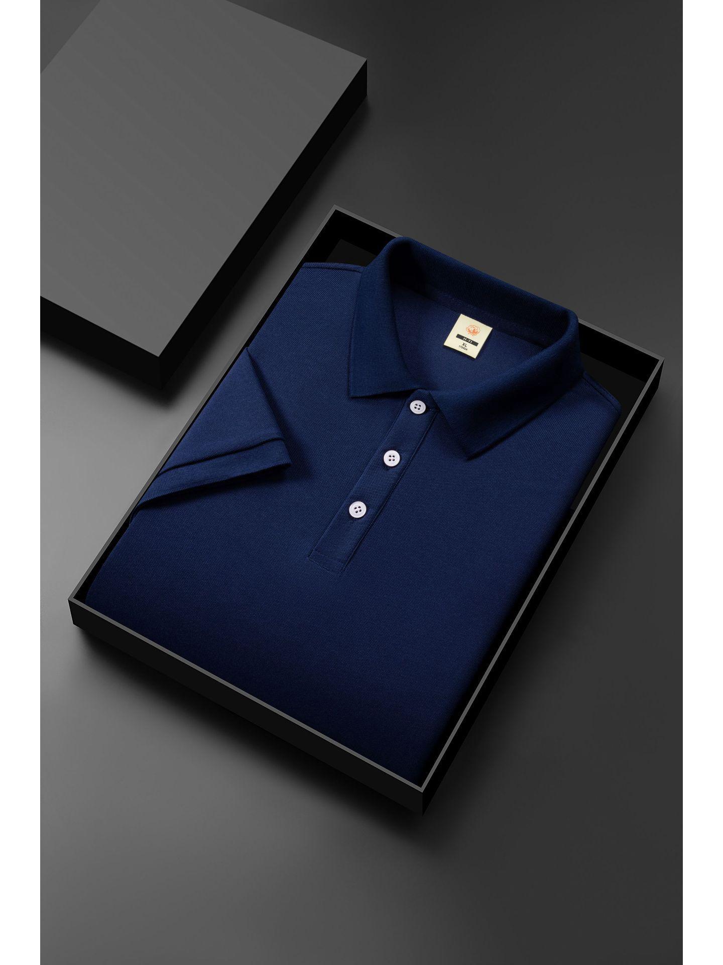 

2024 Men s Summer Ice Silk Polo Shirt, Short Sleeve, Solid Color, Cool & Casual Style L