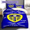 Leeds United A.F.C. Logo Bedding Quilt Set Quilt Cover Pillowcase Home Decoration Birthday Gift (1 * Duvet Cover + 2 * Pillowcase, Without Core)