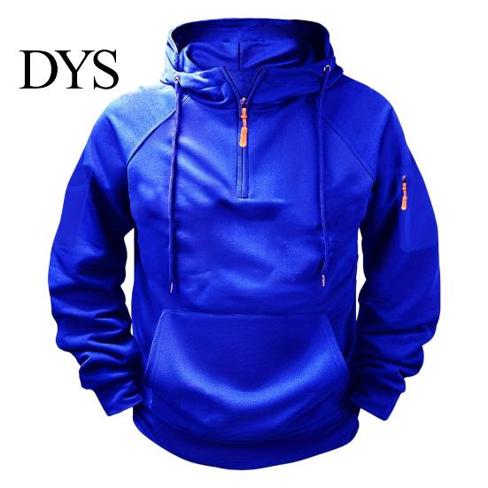 Versatile Active Top for Cycling Men's Quarter Zip Up Hoodies, Long Sleeve Hooded Sweatshirt, Warm Sweatshirt School Daily Wear Casual Fall
