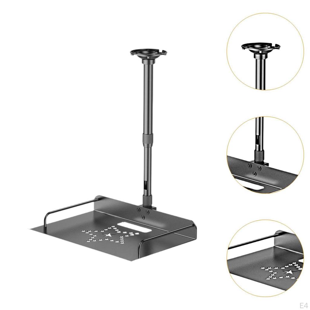 Takfäste med hylla för projektor, kamera, justerbar höjd, hotell, robust struktur, vardagsrum