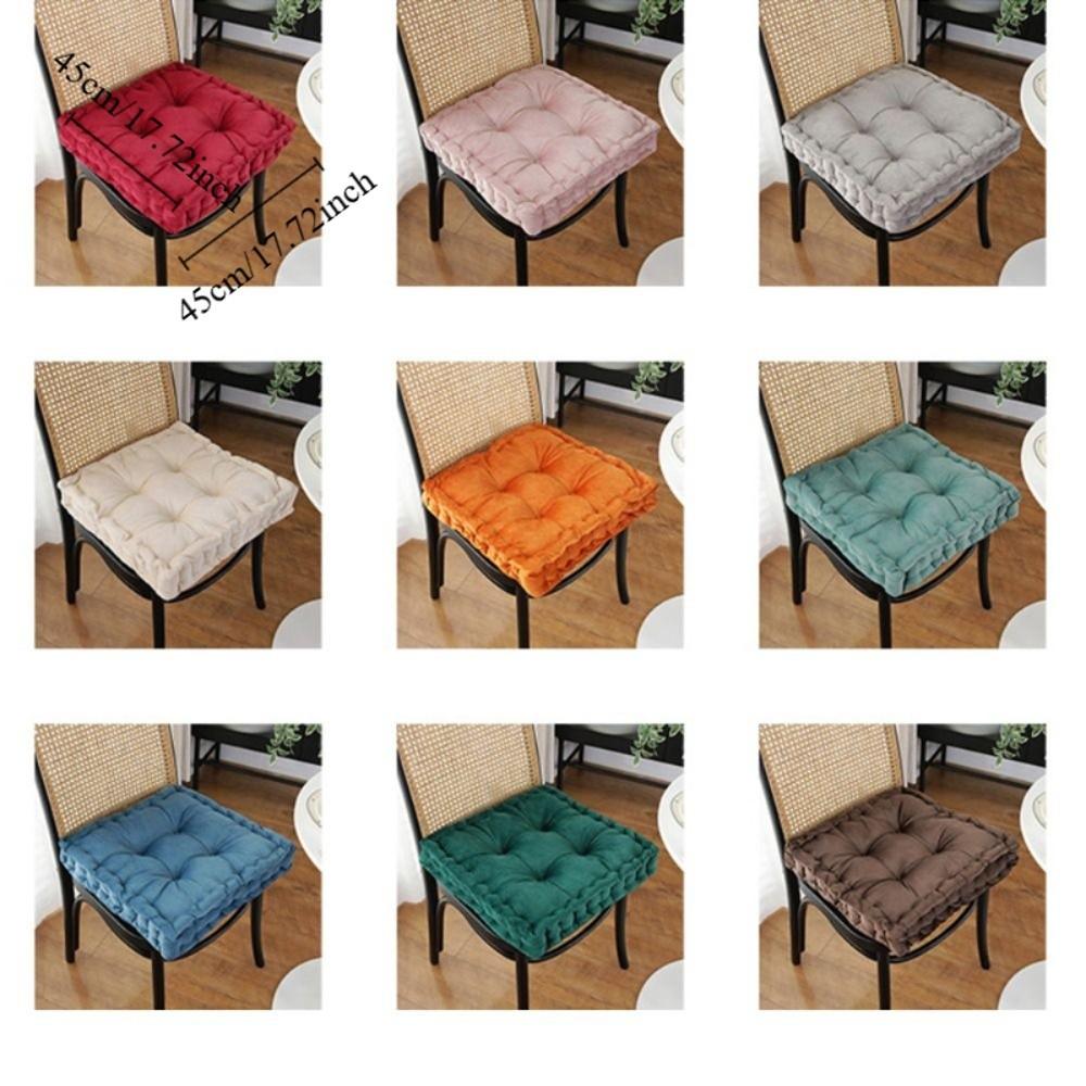 Square Chair Cushion Thicken Seat Pad Home Decor Velvet Tatami Cushion  Office
