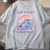 Live Laugh Lobotomy T Shirt WOMEN Funny Dolphin Meme Tshirt Silly Weird Cotton Short Sleeve Tshirt Unisex Printed Tshirt Tops